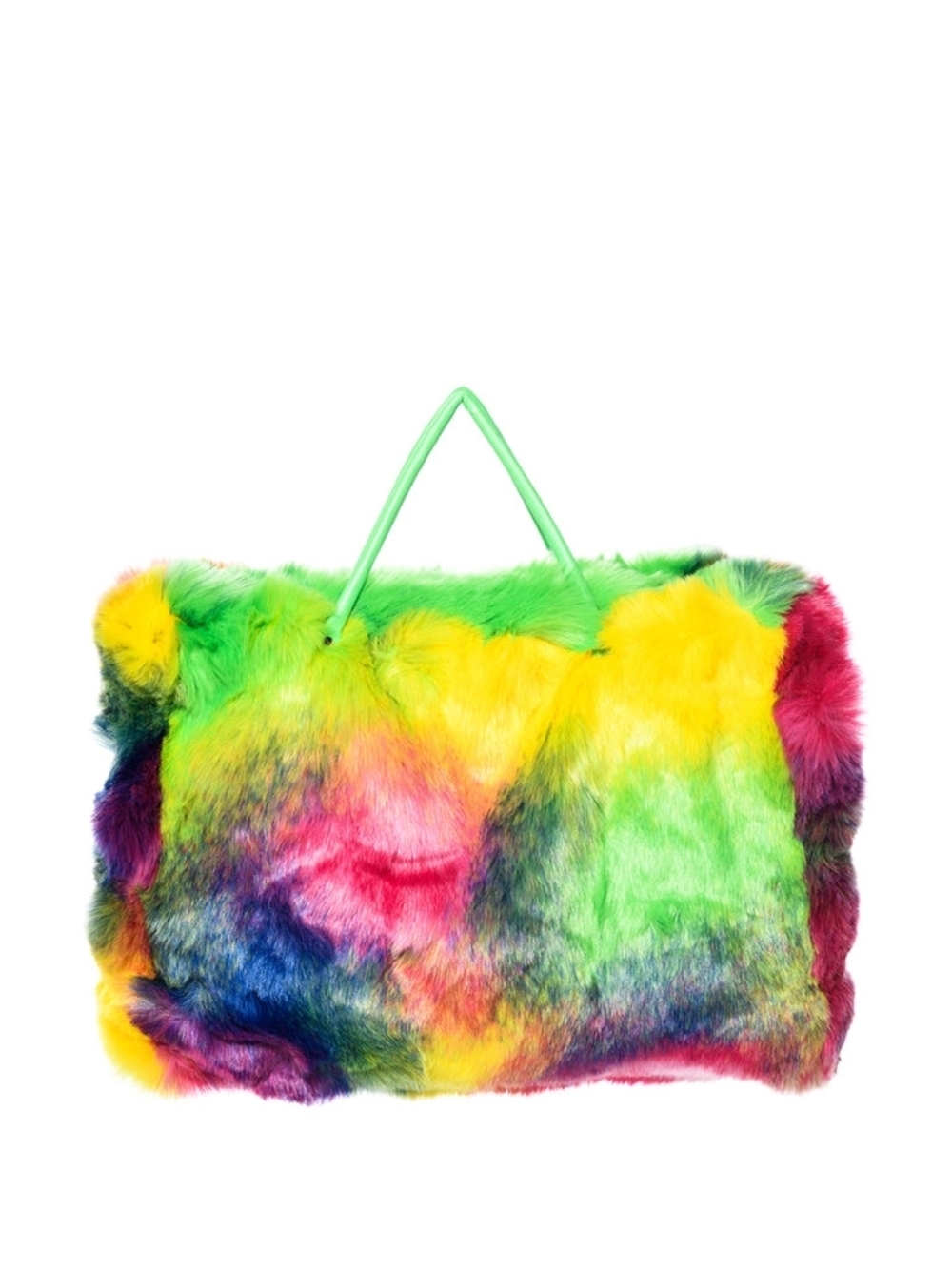 Kaleido Rainbow Multicolor Faux Fur Tote Bag (Matching Jacket & Scarf available) - Picture 4 of 5